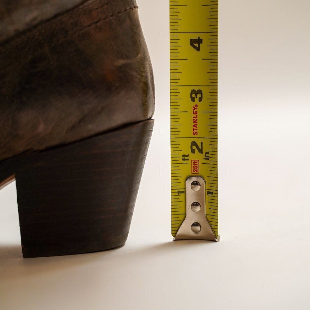 Frye Tall Jane Cuff Leather Riding Motorcycle Boots - Picture 9 of 13